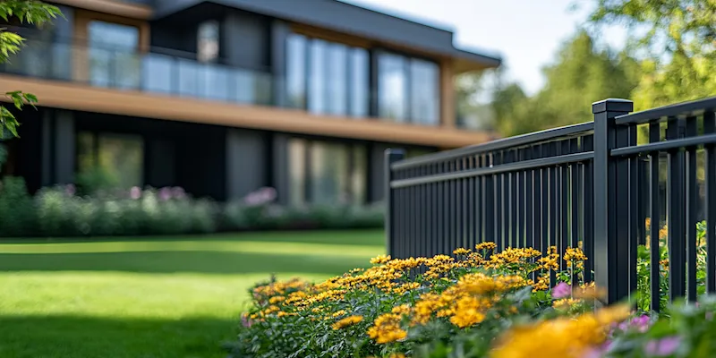 Metallzaun aus Polen mit Montage